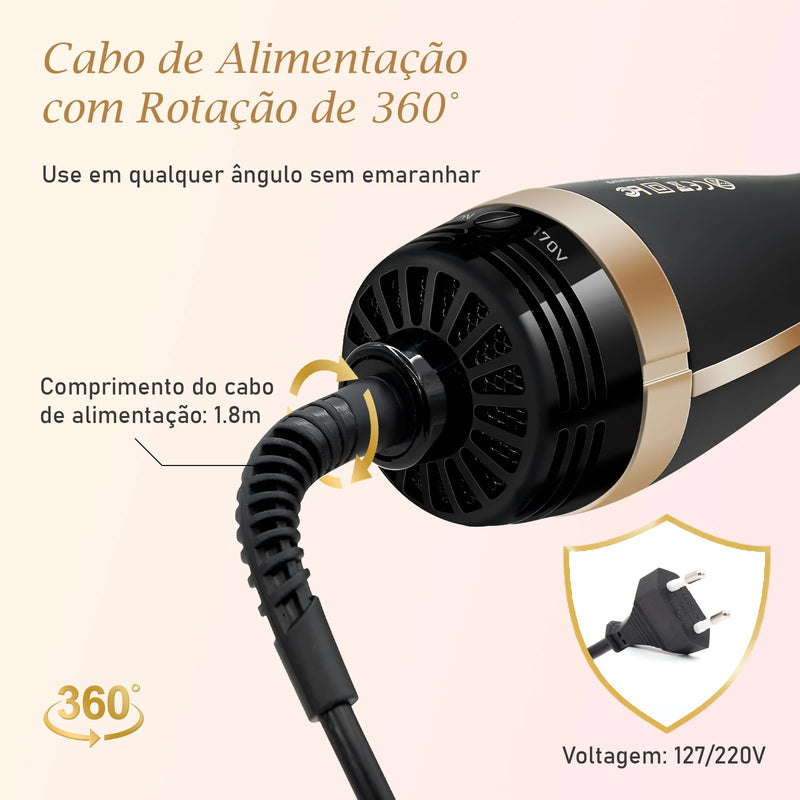 Pente quente secador elétrico e escova alisadora profissional secador de cabelo 127/220v