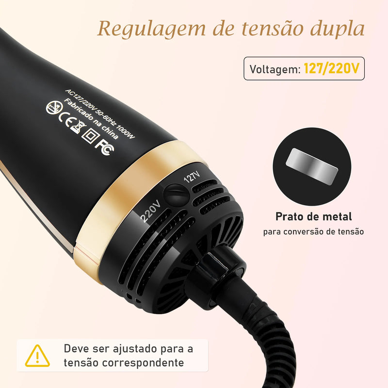 Pente quente secador elétrico e escova alisadora profissional secador de cabelo 127/220v